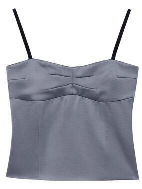 Attega Silver Satin Bustier Top NWT $166 XS